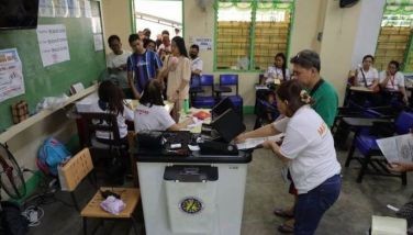 Voters flock to Rosa L. Susano Elementary School to cast their ballots for the 2025 national and local midterm elections on May 12, 2025.